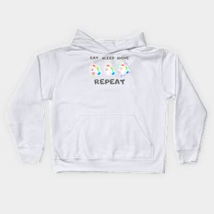 Eat sleep shine repeat - Unicorns Kids Hoodie